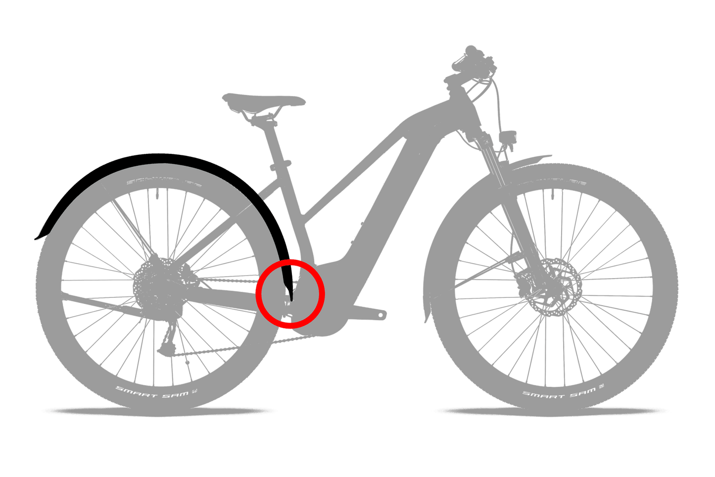 CUBE ACID MUDGUARD SET 50mm x 28" BB MOUNT 2.0