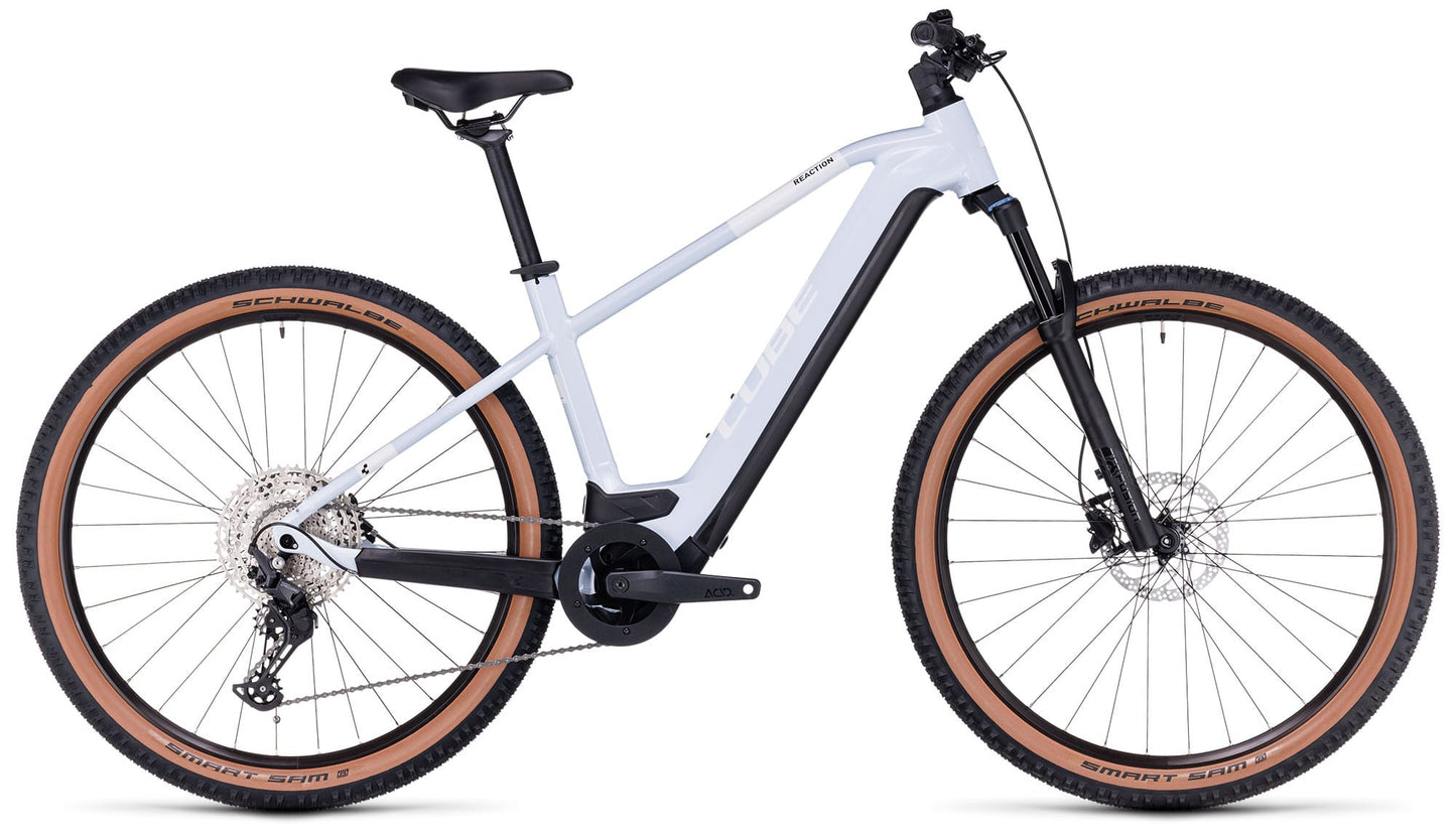 CUBE REACTION HYBRID PRO 750 E-MTB BIKE 2023 - FLASHWHITE ´N´ BLACK