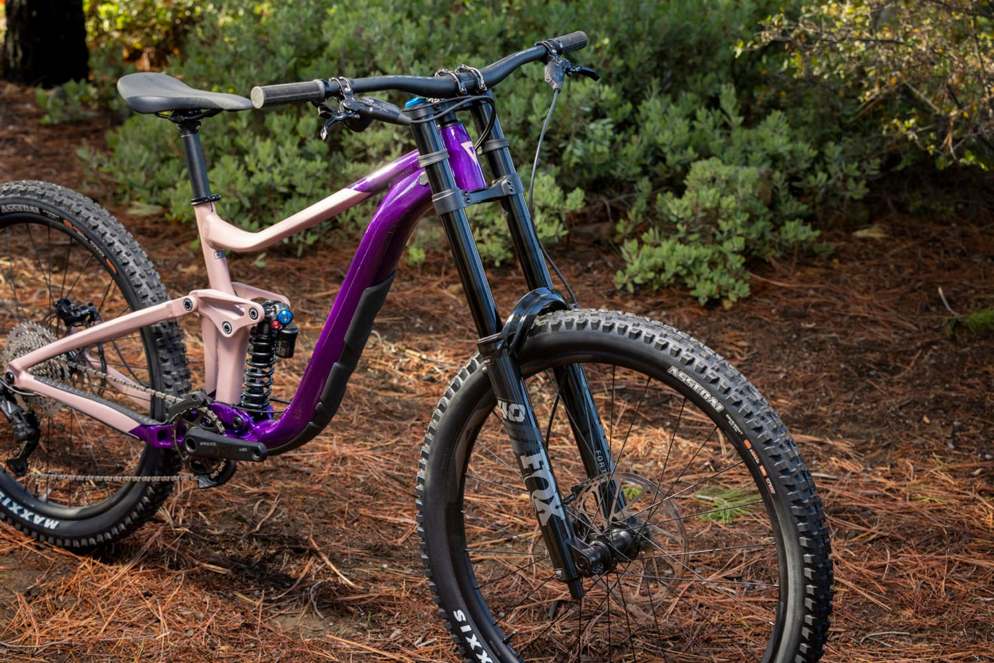 GIANT REIGN SX FULL SUSPENSION MTB BIKE 2023 - GLOSS PURPLE/PETRA CLAY