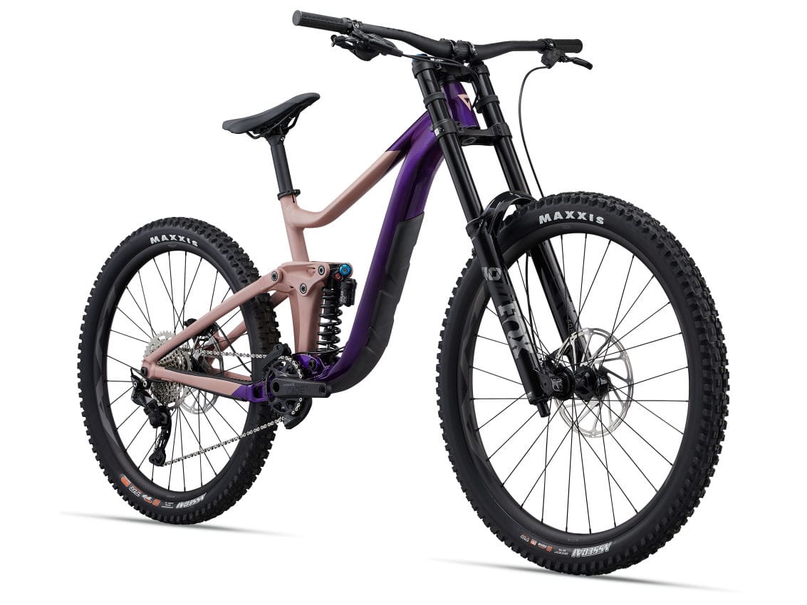 GIANT REIGN SX FULL SUSPENSION MTB BIKE 2023 - GLOSS PURPLE/PETRA CLAY