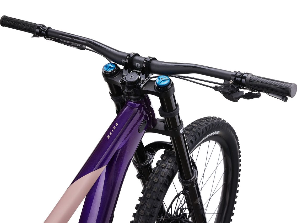 GIANT REIGN SX FULL SUSPENSION MTB BIKE 2023 - GLOSS PURPLE/PETRA CLAY