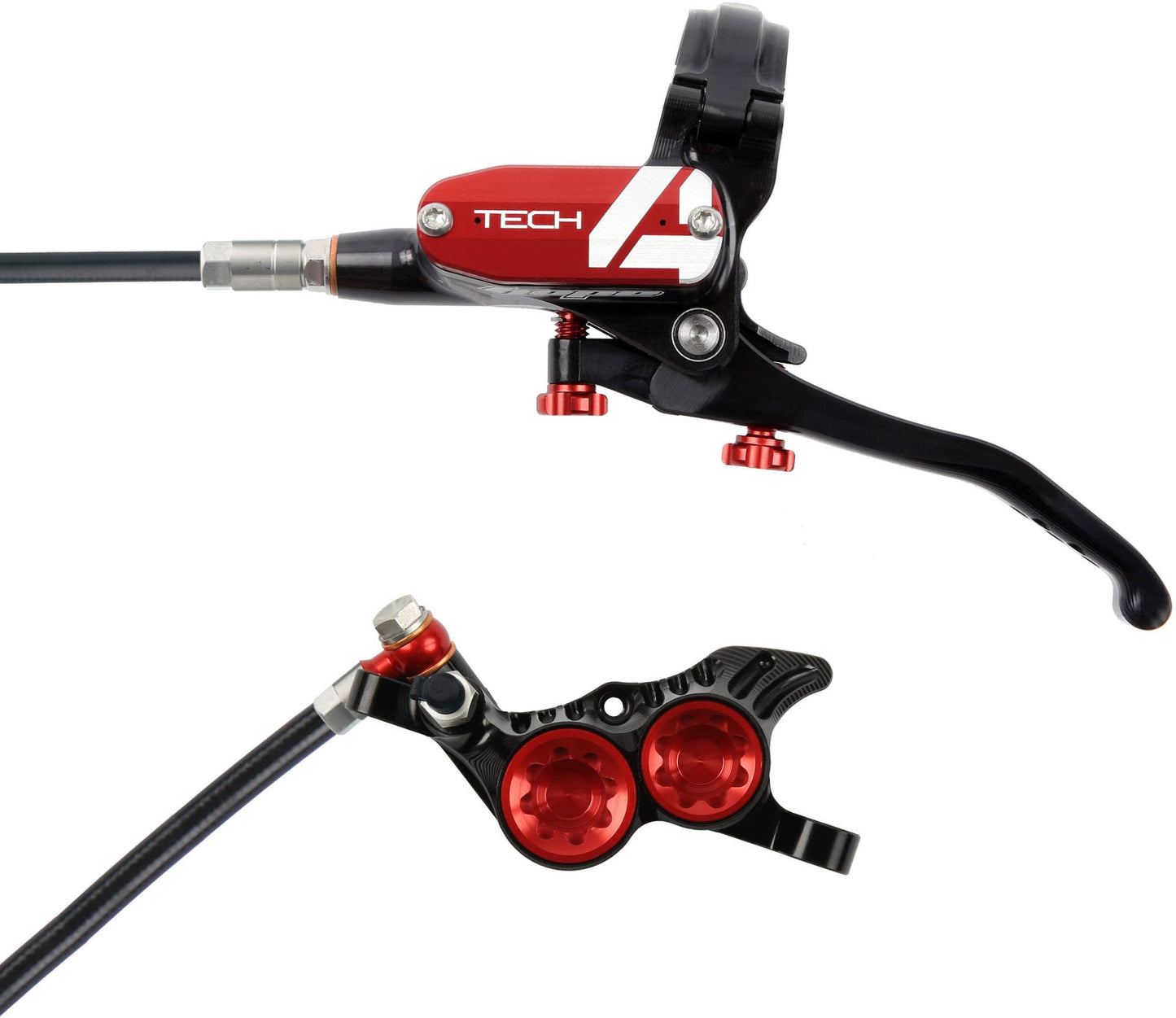 HOPE TECH 4 V4 DISC BRAKE RIGHT LEVER BLACK/RED