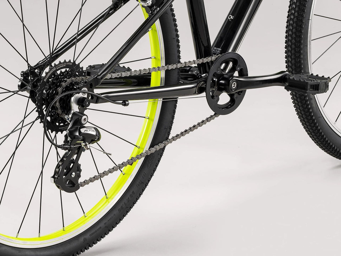 TREK WAHOO 26 KIDS BIKE 2022 - TREK BLACK/VOLT