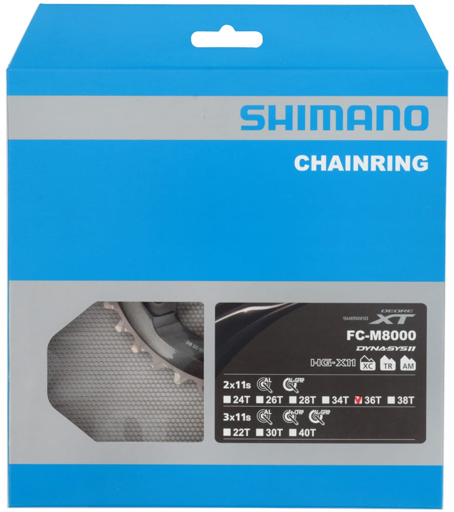 SHIMANO XT FC-M8000 2-SPEED CHAINRING 36T-BC