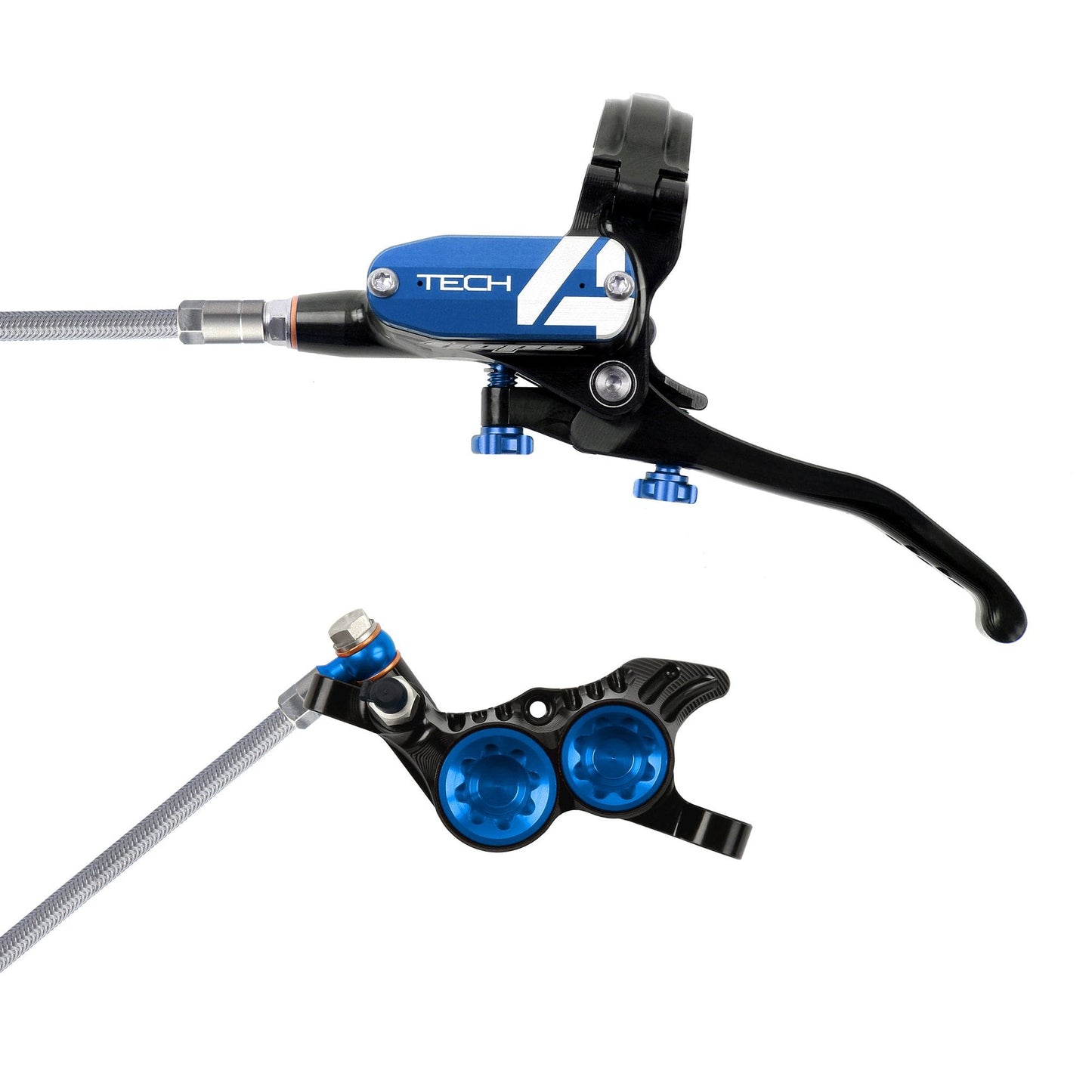 HOPE TECH 4 V4 DISC BRAKE RIGHT LEVER - BLACK/BLUE