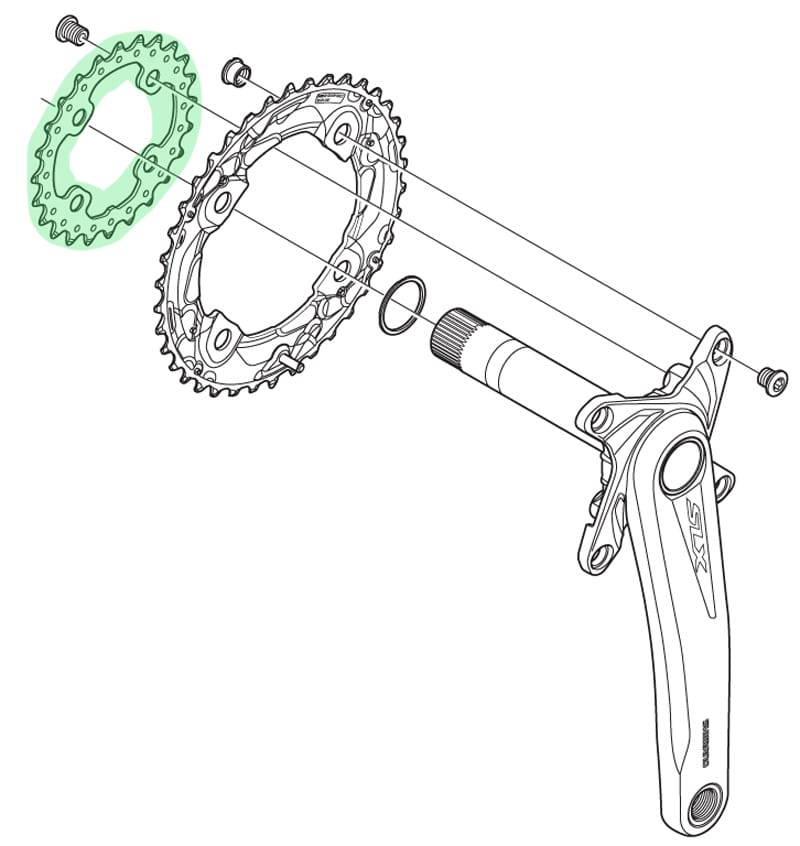 SHIMANO SLX CHAINRING FOR FC-M675 24T (AM)