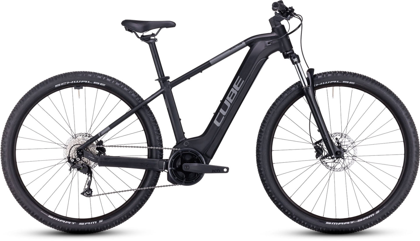 CUBE REACTION HYBRID PERFORMANCE 625 E-MTB BIKE 2023 - BLACK´N´GREY