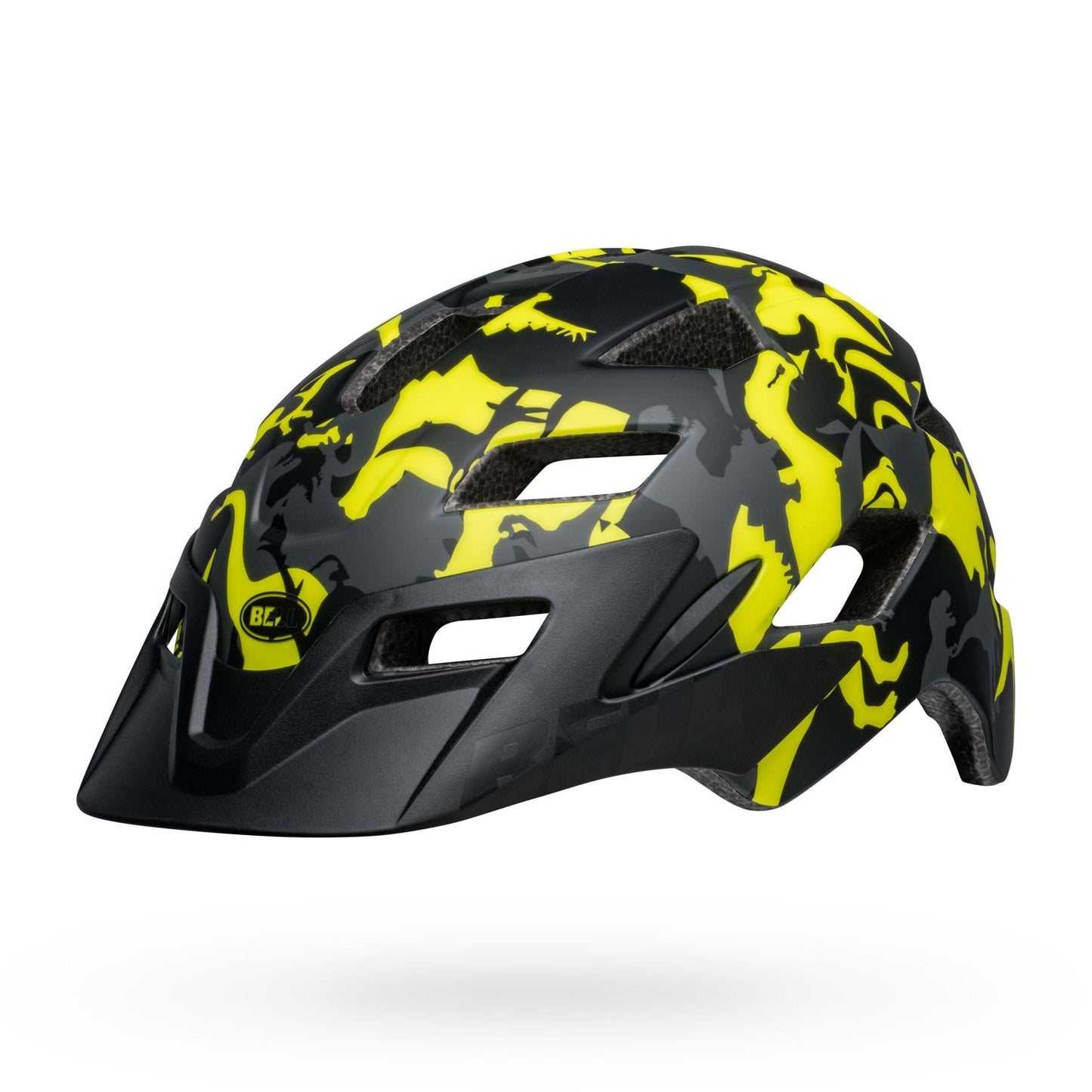 BELL SIDETRACK UNI-SIZE YOUTH HELMET - CAMOSAURUS MATTE BLACK