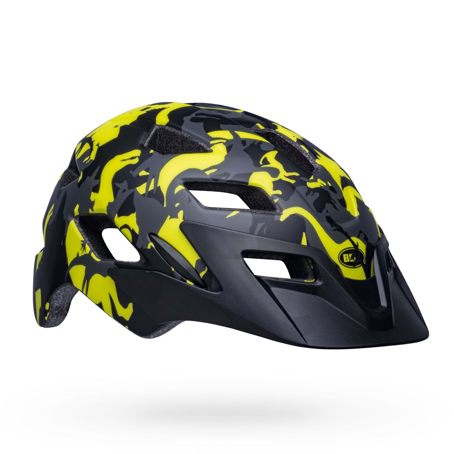 BELL SIDETRACK UNI-SIZE YOUTH HELMET - CAMOSAURUS MATTE BLACK