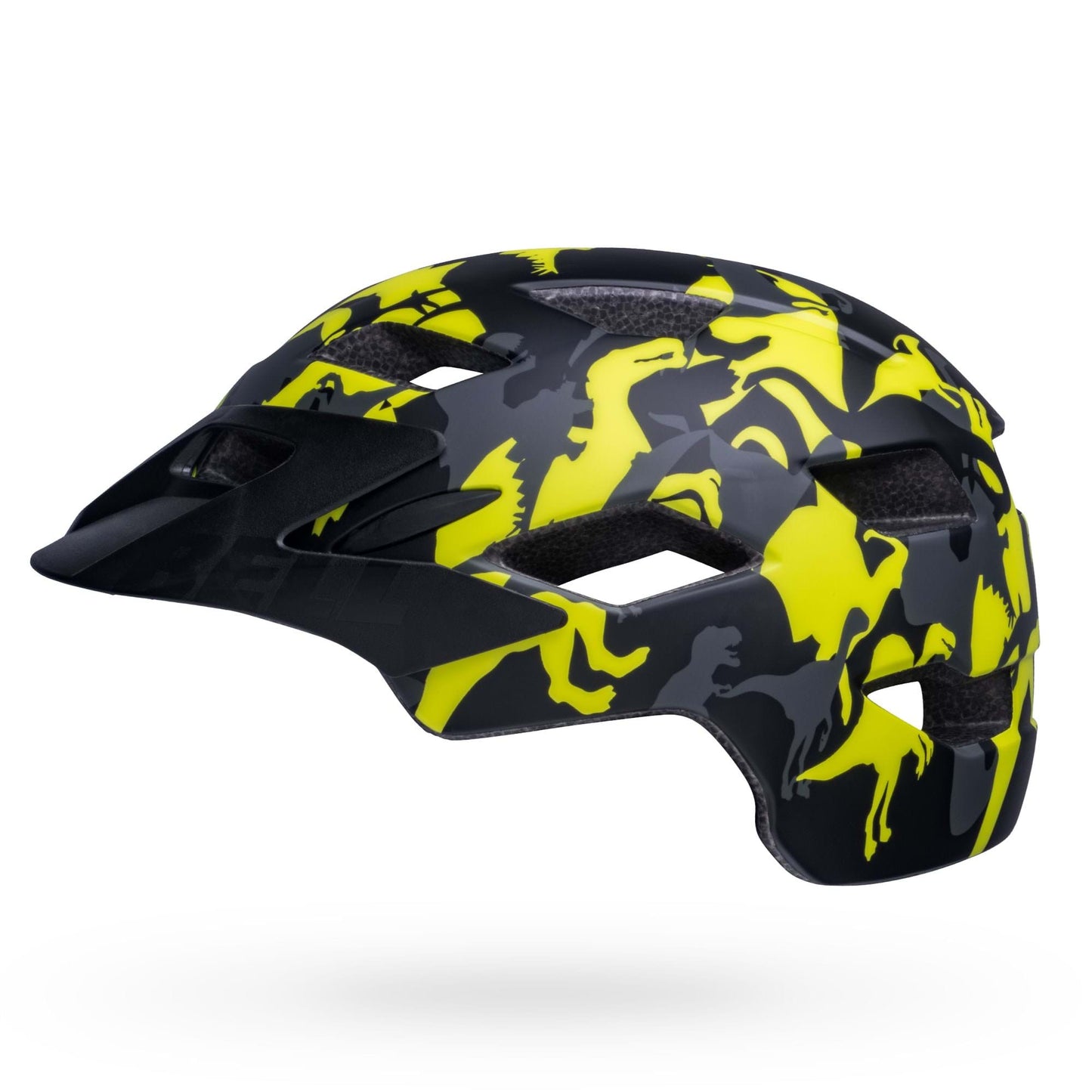 BELL SIDETRACK UNI-SIZE YOUTH HELMET - CAMOSAURUS MATTE BLACK