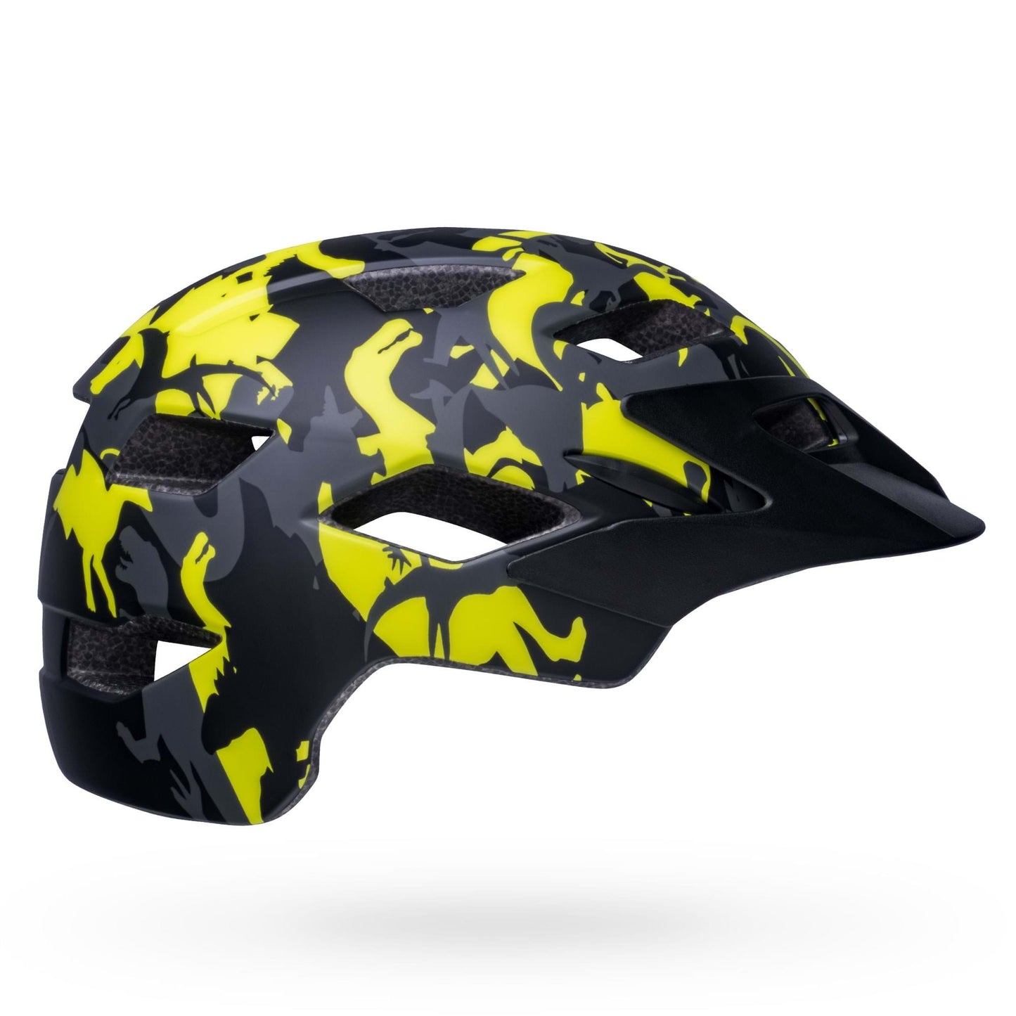 BELL SIDETRACK UNI-SIZE YOUTH HELMET - CAMOSAURUS MATTE BLACK