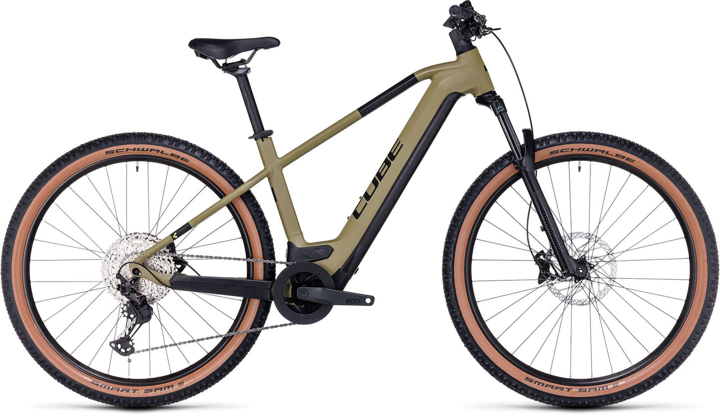 CUBE REACTION HYBRID RACE 750 E-MTB BIKE 2023 - OLIVE´N´GREEN