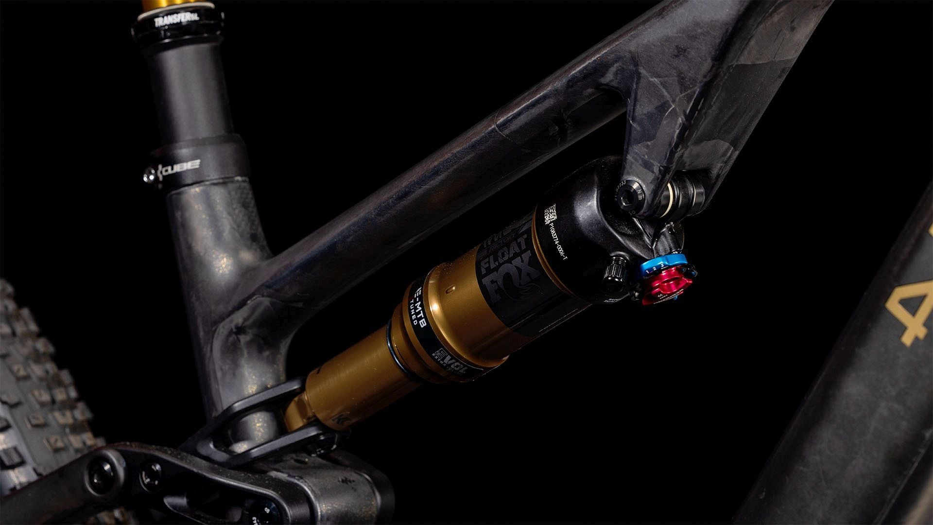 CUBE AMS HYBRID ONE44 C:68X SLT 400X E-MTB BIKE 2024 CARBON 'N' GOLDDUST