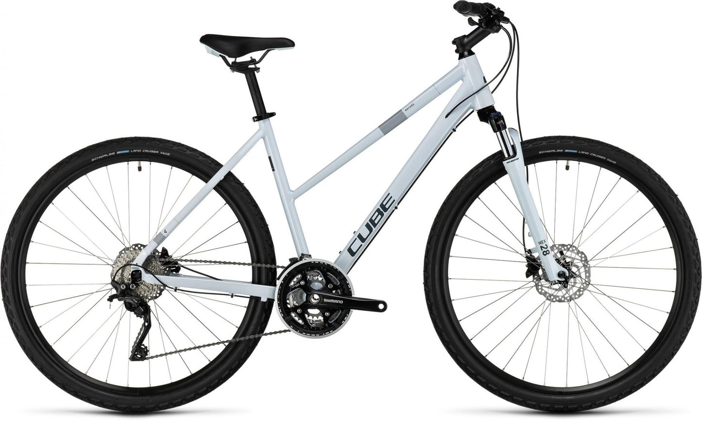 CUBE NATURE PRO LADY HYBRID BIKE 2023 - FROSTWHITE 'N' GREY