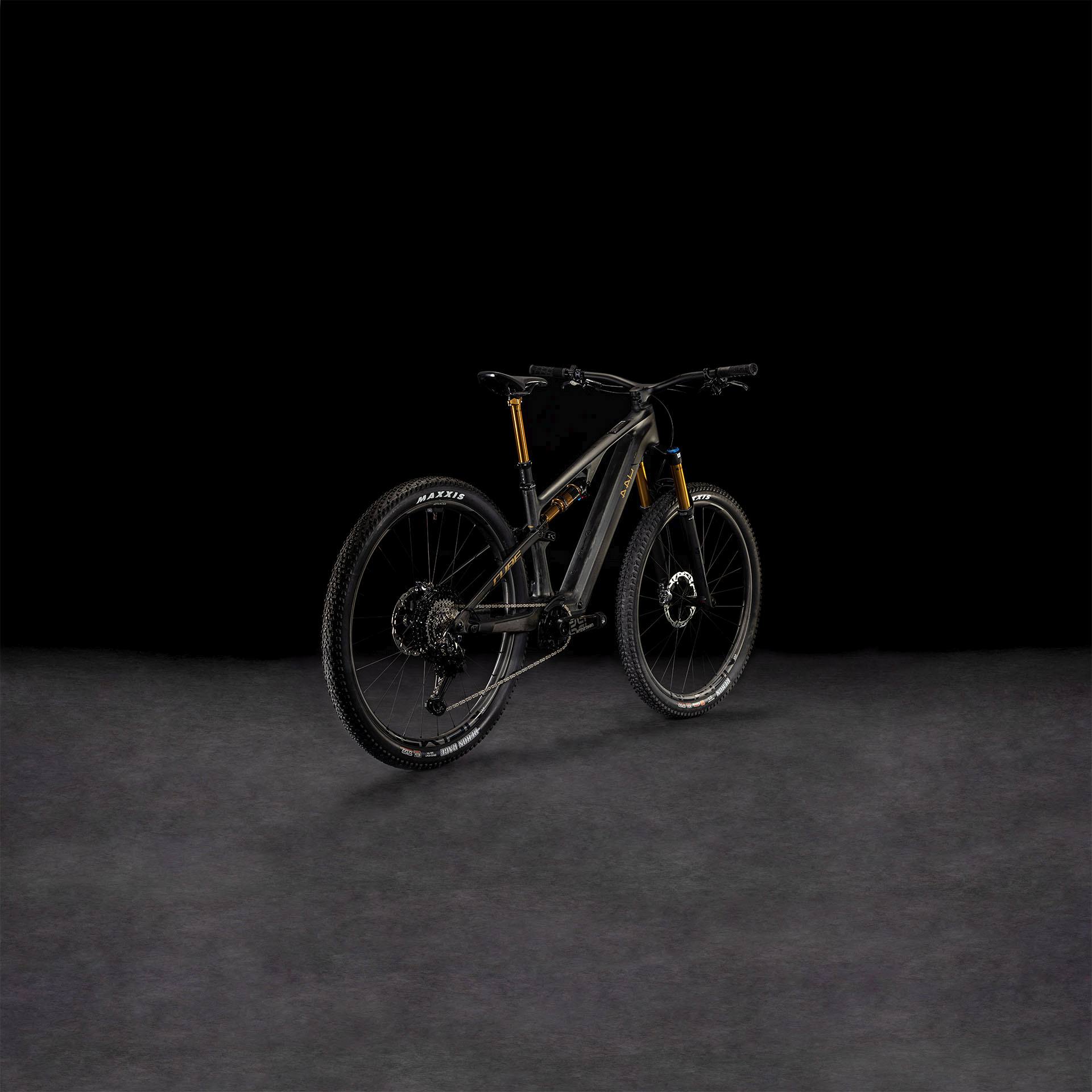 CUBE AMS HYBRID ONE44 C:68X SLT 400X E-MTB BIKE 2024 CARBON 'N' GOLDDUST