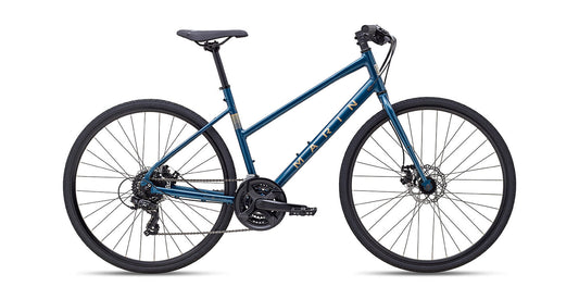 MARIN FAIRFAX 1 ST HYBRID BIKE 2025 GLOSS BLUE/TAN