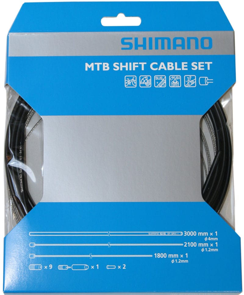 SHIMANO MTB GEAR CABLE SET, STAINLESS STEEL INNER WIRE