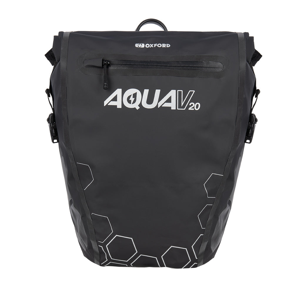 OXFORD AQUA V 20 SINGLE QR PANNIER BAG BLACK