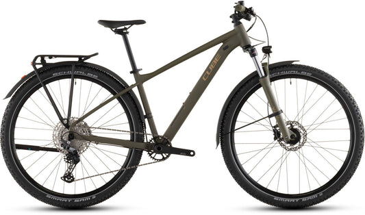 CUBE AIM SLX FE HARDTAIL MTB BIKE 2026 DUSTYOLIVE' N 'GOLD