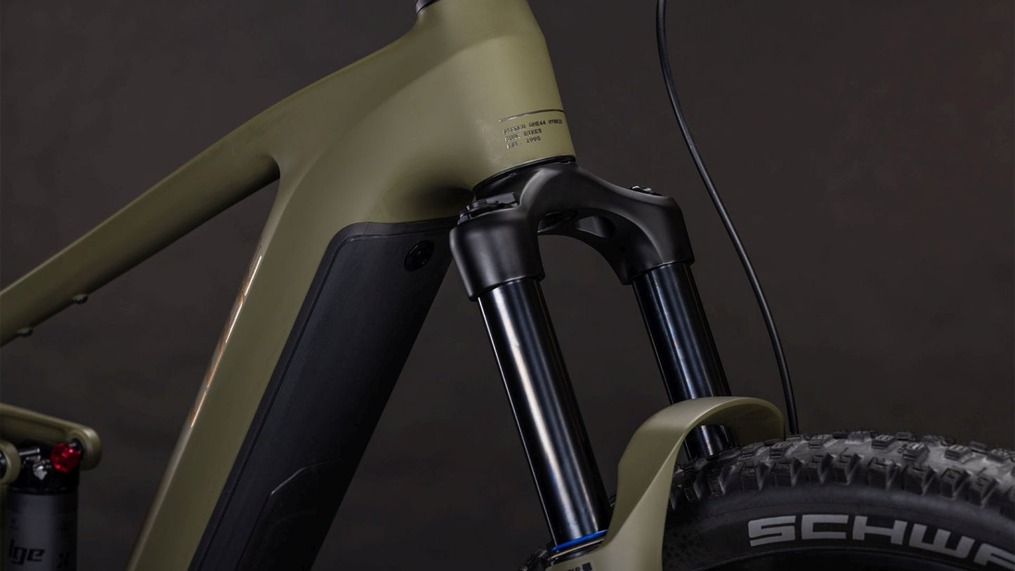 CUBE STEREO HYBRID ONE44 PRO 800 eMTB BIKE 2026 DUSTYOLIVE' N 'GOLD