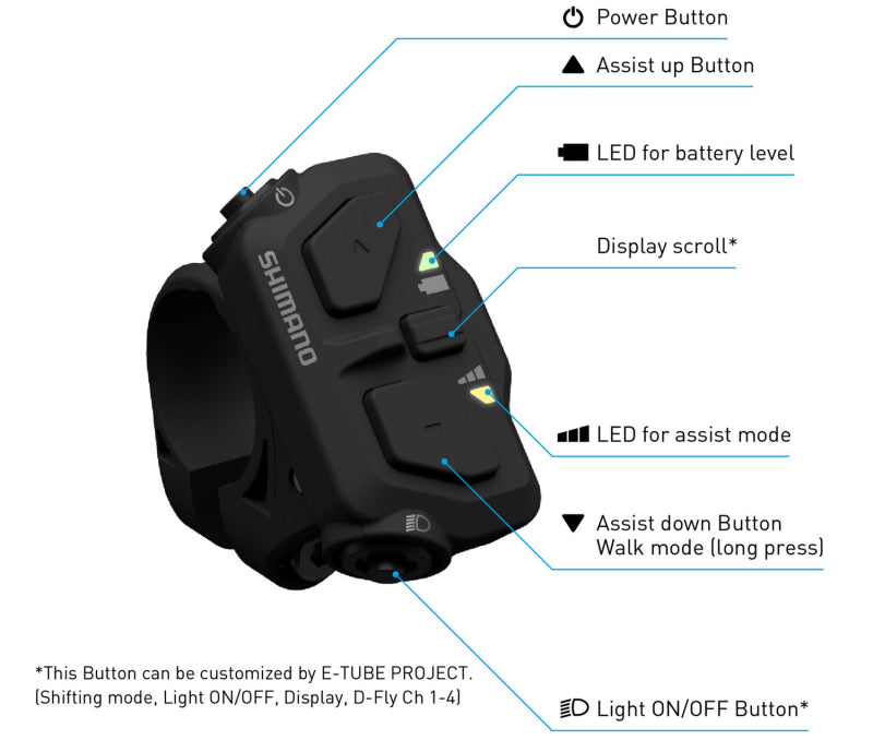 SHIMANO STEPS SW-EN600-L SWITCH UNIT LEFT 35mm/31.8mm