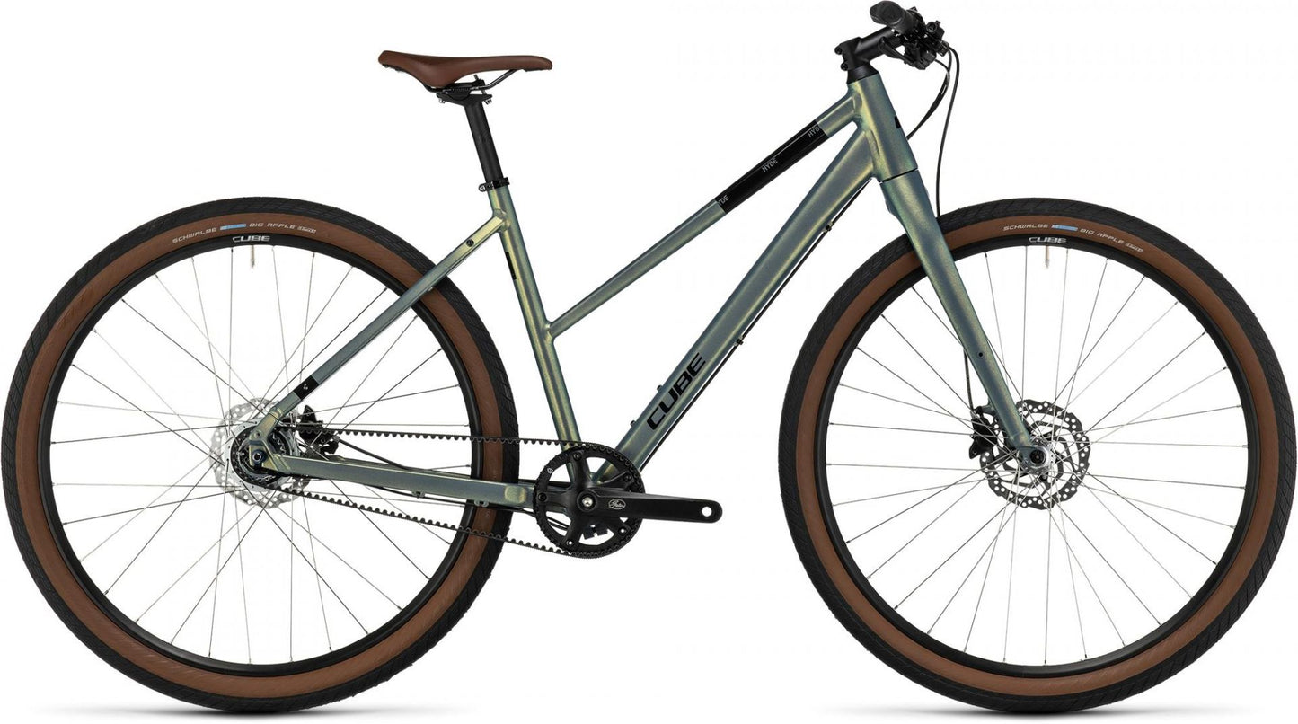 CUBE HYDE PRO LADY CITY BIKE 2023 - METALGREEN 'N' BLACK