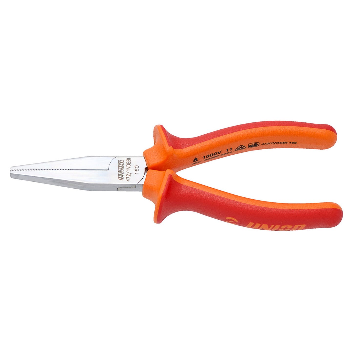 UNIOR LONG FLAT NOSE PLIERS 160mm