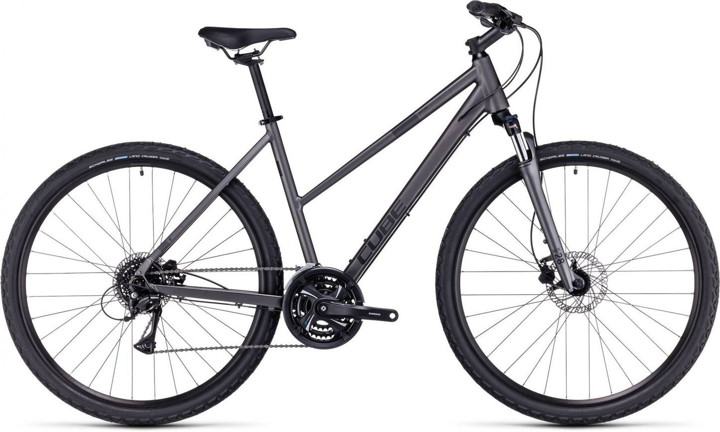 CUBE NATURE LADY HYBRID BIKE 2023 - GRAPHITE 'N' BLACK