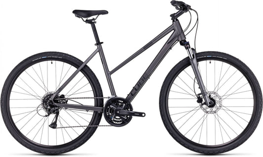 CUBE NATURE LADY HYBRID BIKE 2023 GRAPHITE 'N' BLACK