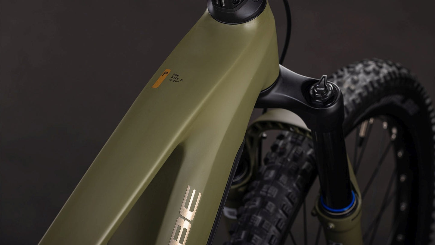 CUBE STEREO HYBRID ONE44 PRO 800 eMTB BIKE 2026 DUSTYOLIVE' N 'GOLD