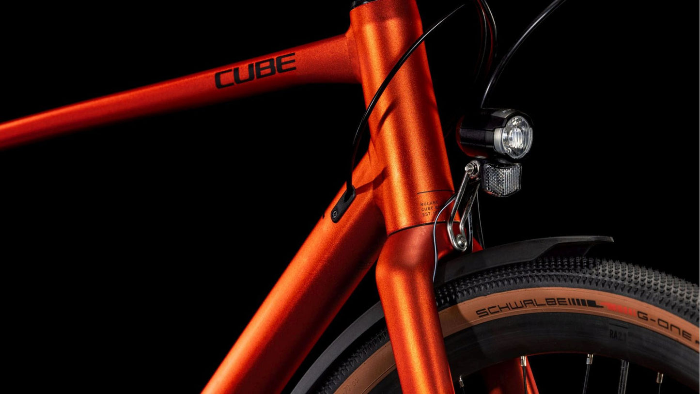 CUBE NULANE PRO FE GRAVEL BIKE 2025 FIREORANGE' N 'BLACK