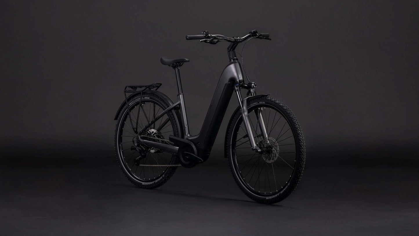 CUBE NURIDE HYBRID PERFORMANCE 600 EASY ENTRY eTREKKING BIKE 2026 SLABGREY' N 'BLACK