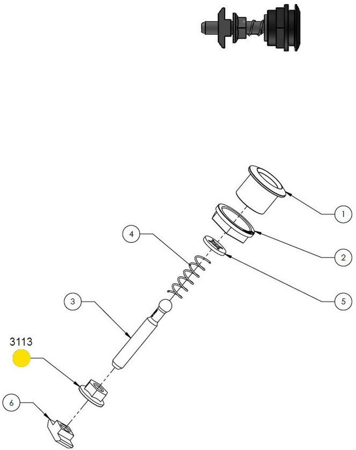 CUBE BATTERY COVER PUSH BUTTON LOCKING NUT M6 3113