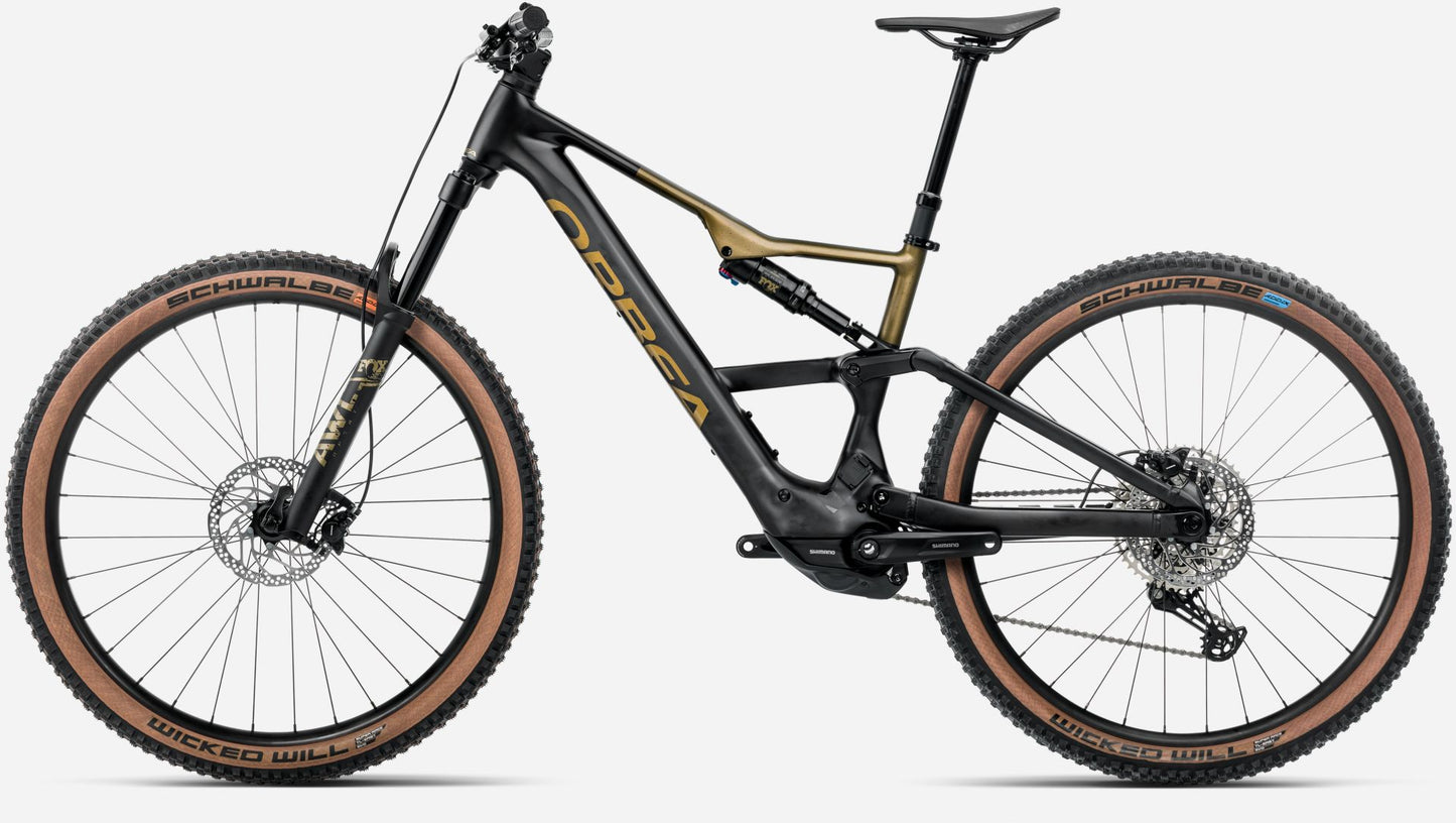 ORBEA RISE SL H30 FULL SUSPENSION eMTB BIKE 2026 DIAMOND BLACK-SPLASH OLIVE