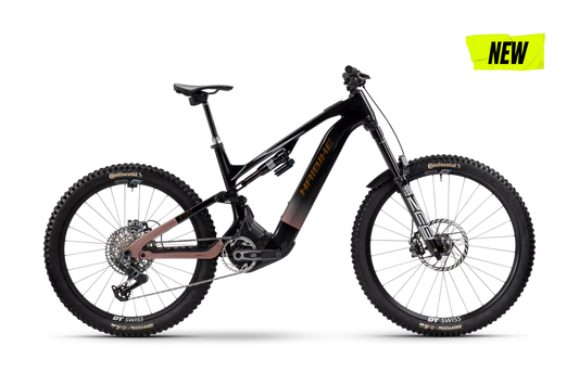 HAIBIKE HYBE 11 CF FULL SUSPENSION eMTB BIKE 2025 GLOSS CARBON/COPPER/GOLD