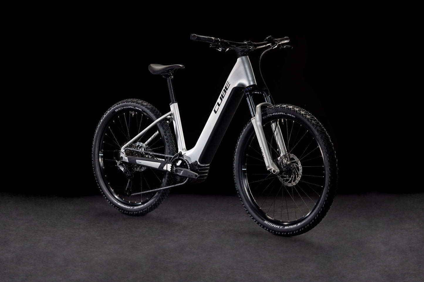 CUBE REACTION HYBRID ONE 600 EASY ENTRY eMTB BIKE 2025 SILVER' N 'BLACK