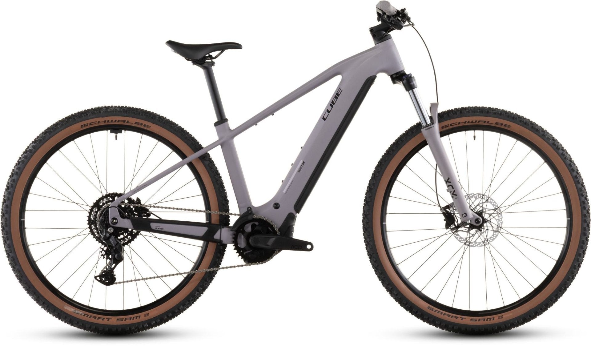 CUBE REACTION HYBRID PERFORMANCE 600 eMTB BIKE 2026 PLUMGREY' N 'BLACK