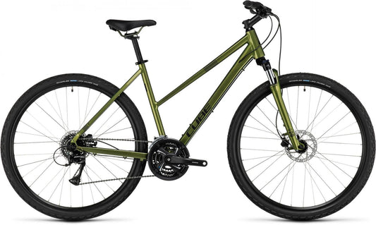CUBE NATURE LADY HYBRID BIKE 2023 SHINYMOSS 'N' BLACK