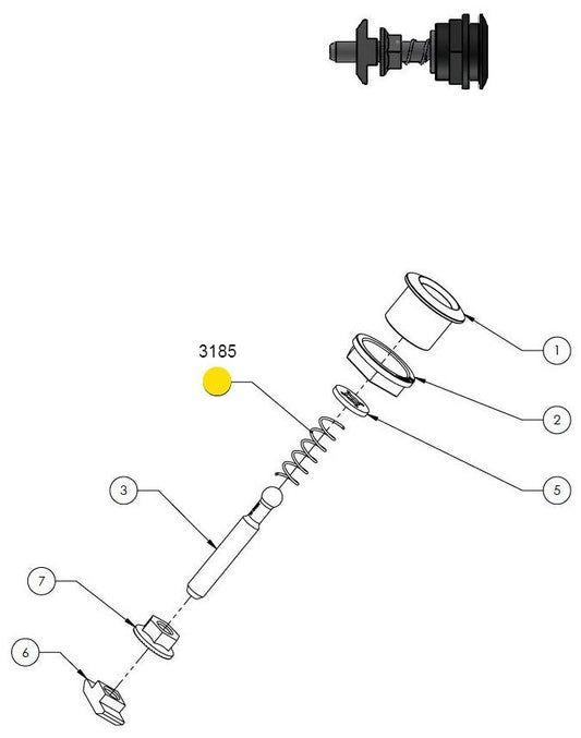 CUBE BATTERY COVER PUSH BUTTON SPRING 3185