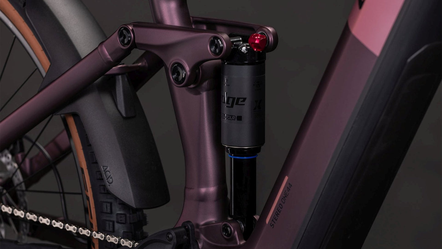 CUBE STEREO HYBRID ONE44 PRO 800 eMTB BIKE 2026 SHIFTBLUSH' N 'RAISIN