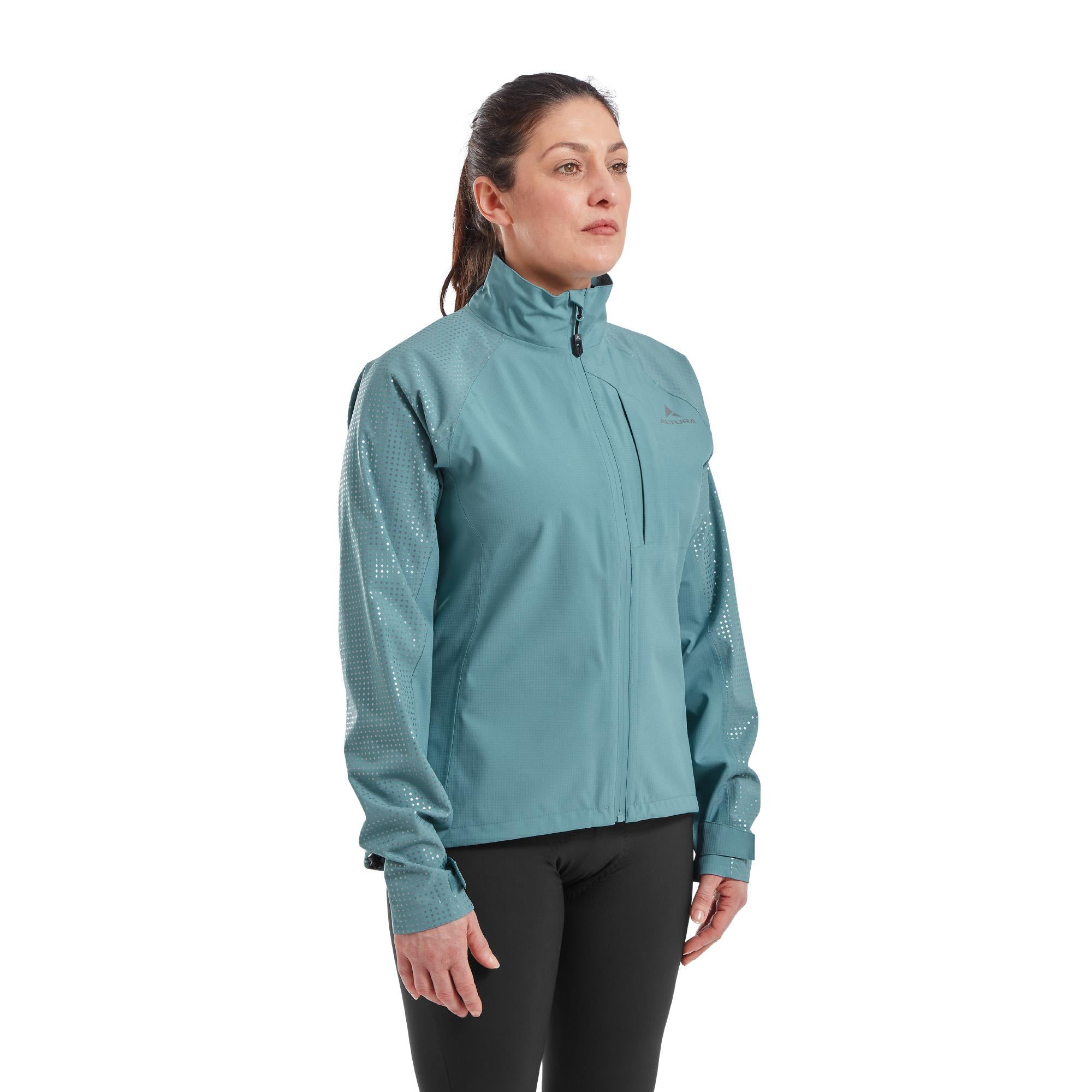 Giacca Impermeabile Donna Altura Storm Nightvision - Traspirante E Riflettente, Taglia 14, Colore Teal