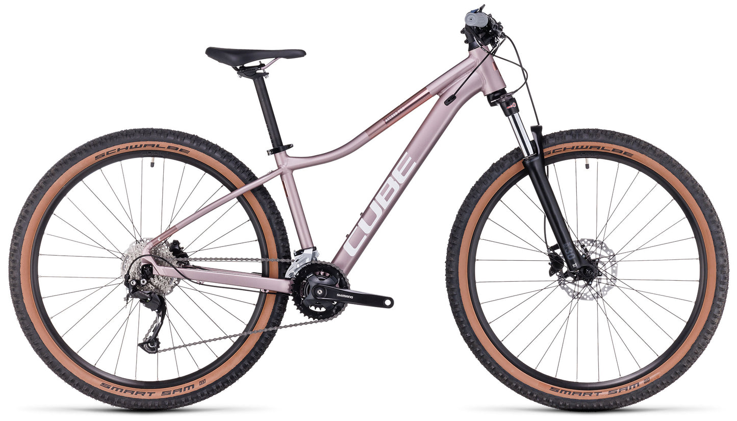 CUBE ACCESS WS PRO WOMEN'S HARDTAIL MTB BIKE 2023 - SIENNA 'N' BLUSH