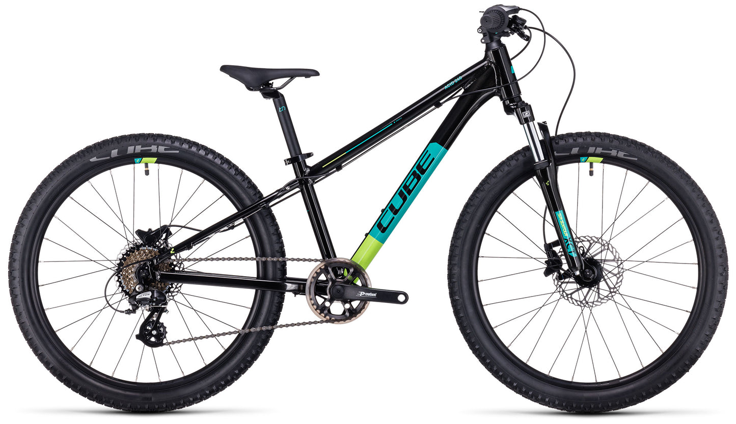 CUBE ACID 240 DISC KID'S BIKE 2023 - BLACK 'N' GREEN