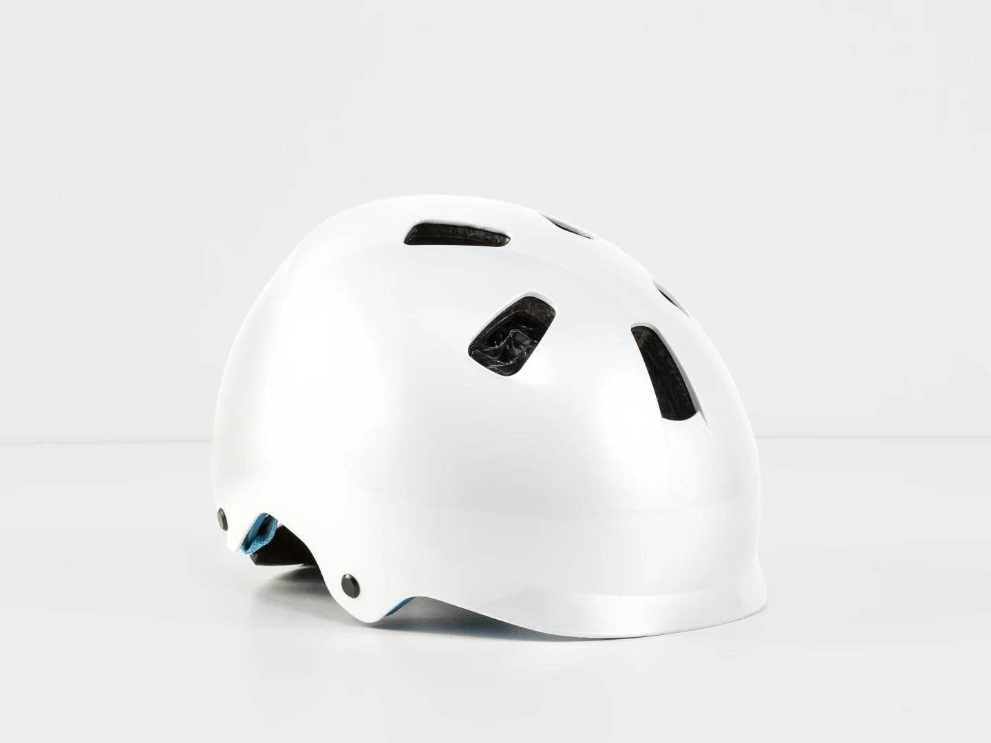 BONTRAGER JET WAVECEL UNI-SIZE YOUTH BIKE HELMET - WHITE/AZURE