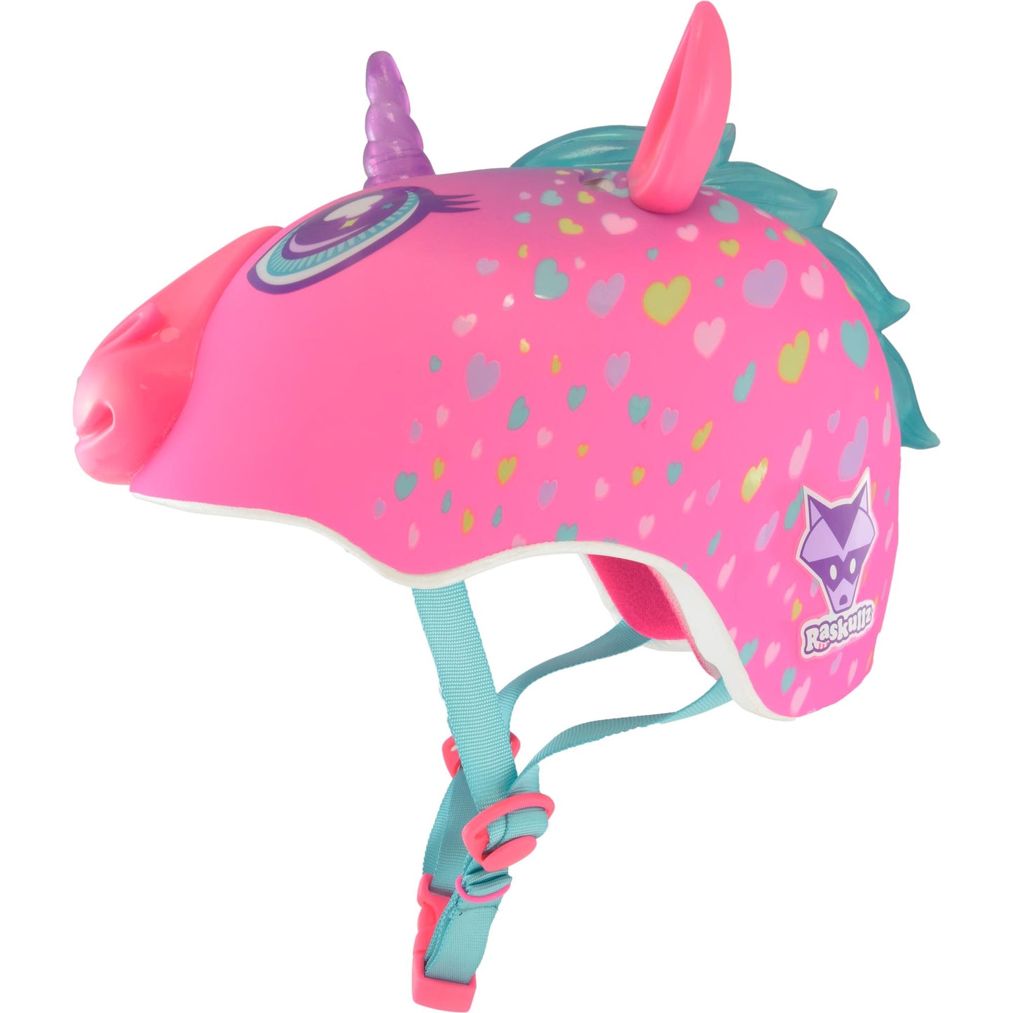 C-PREME RASKULLZ USB RECHARGEABLE LED FS CHILD HELMET UNISIZE 50-54cm SUPER RAINBOW CORN RAINBOW CORN