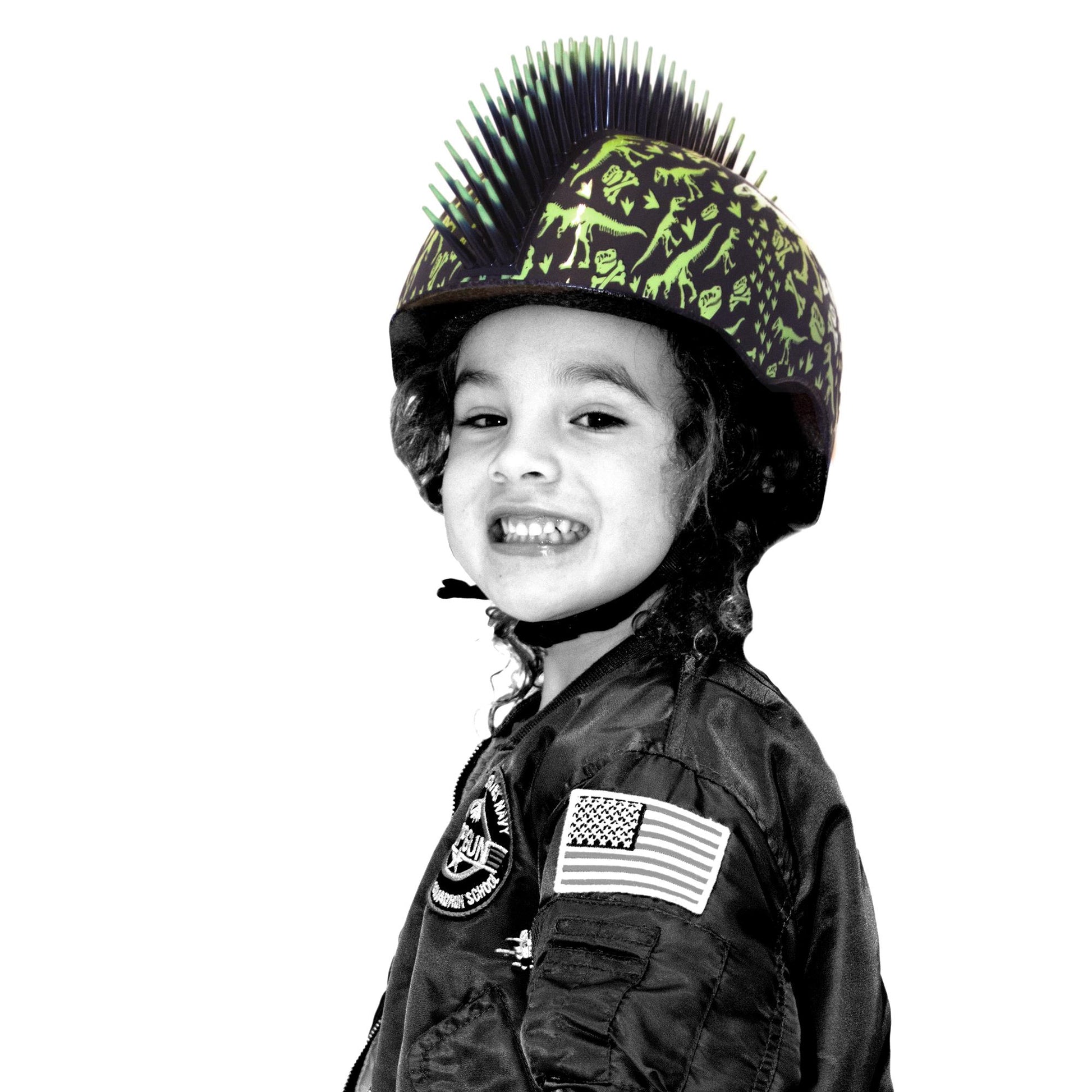 C-PREME RASKULLZ TODDLER HELMET UNISIZE 48-52cm T-REX BONEZ MOHAWK