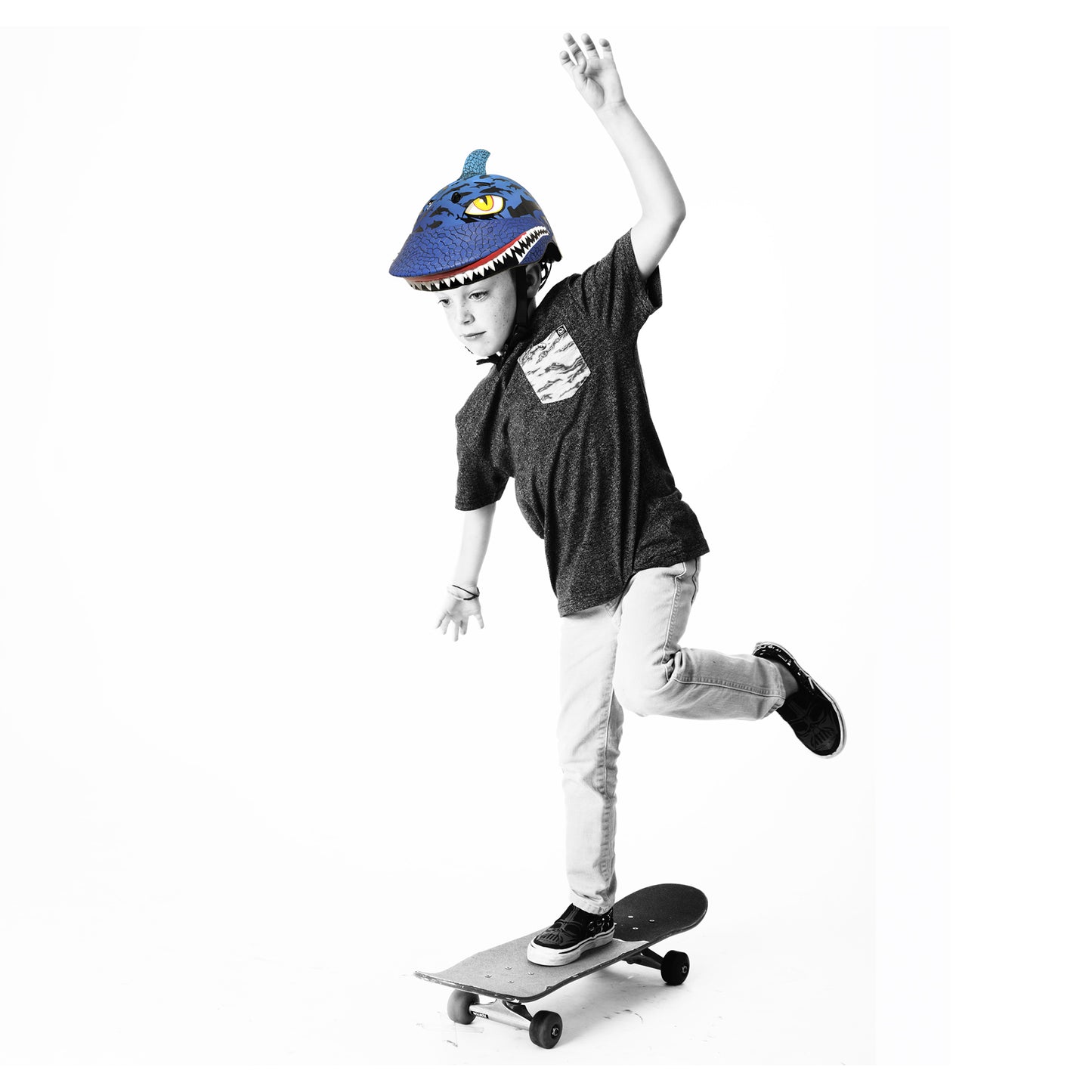 C-PREME RASKULLZ CHILD HELMET UNISIZE 50-54cm SHARK JAWZ