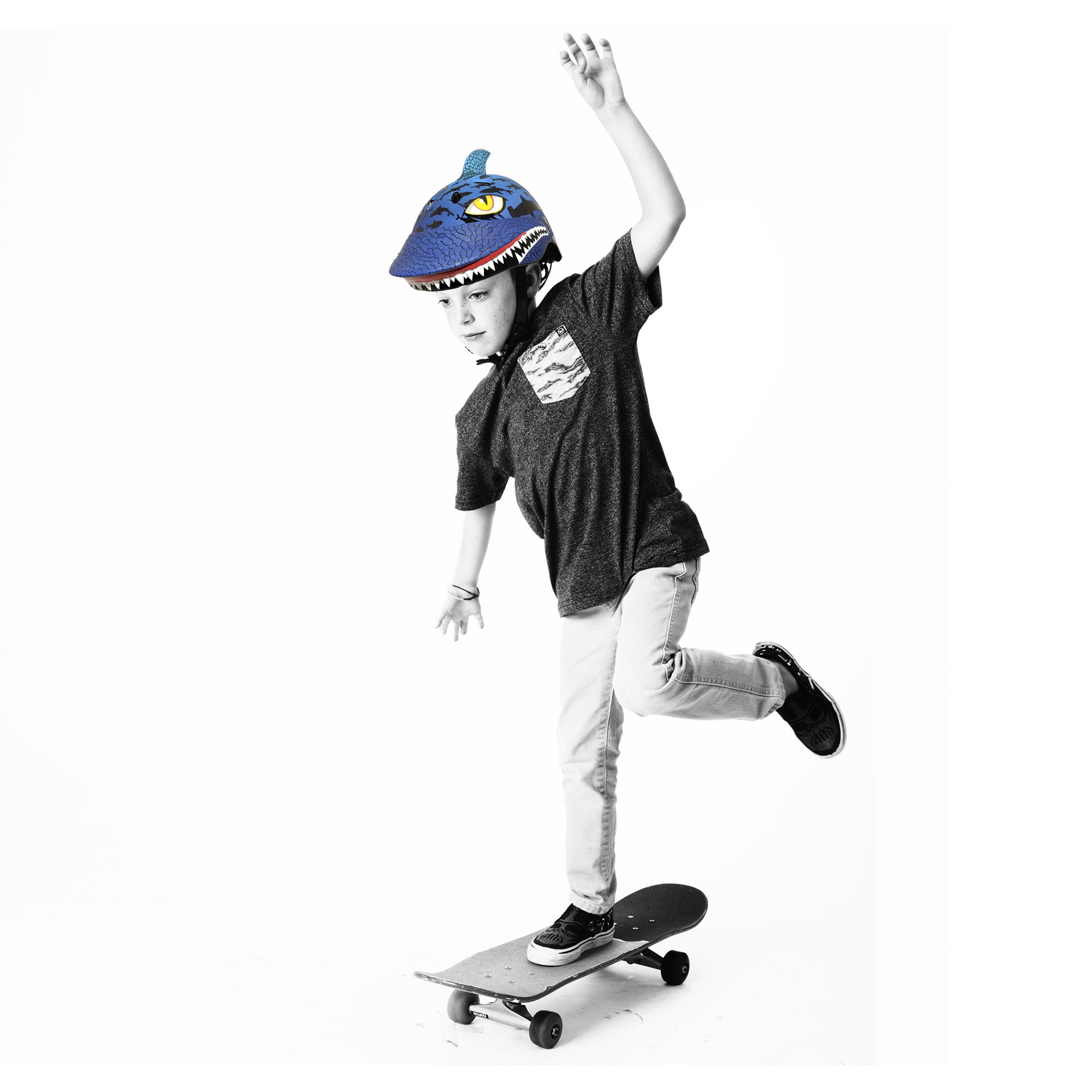 C-PREME RASKULLZ CHILD HELMET UNISIZE 50-54cm SHARK JAWZ