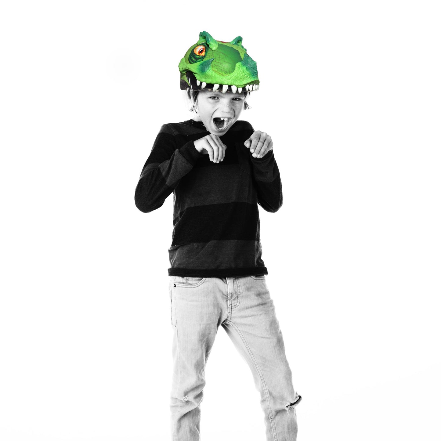 C-PREME RASKULLZ CHILD HELMET UNISIZE 50-54cm T-REX AWESOME