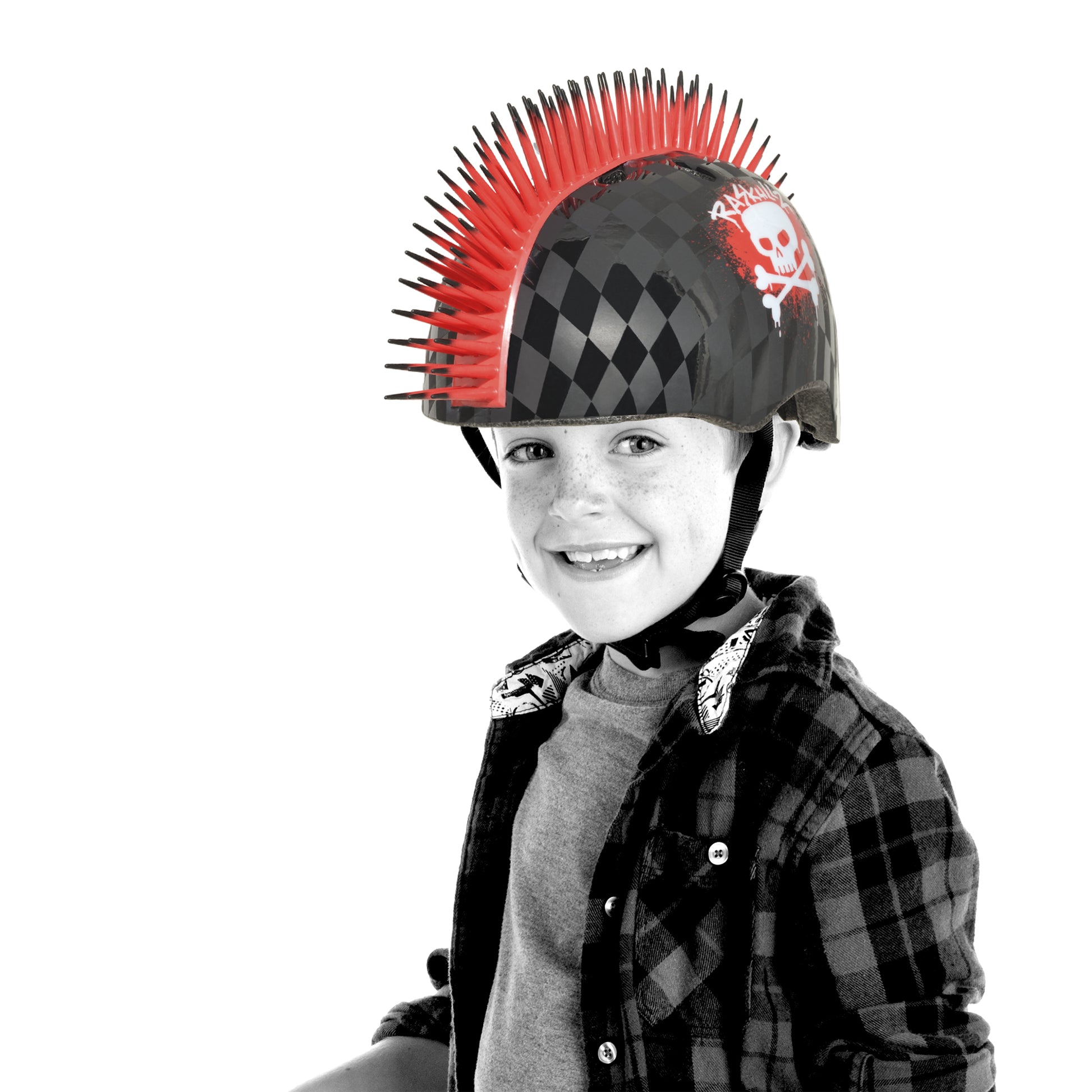 C-PREME RASKULLZ FS CHILD HELMET UNISIZE 50-54cm SKULL HAWK RED